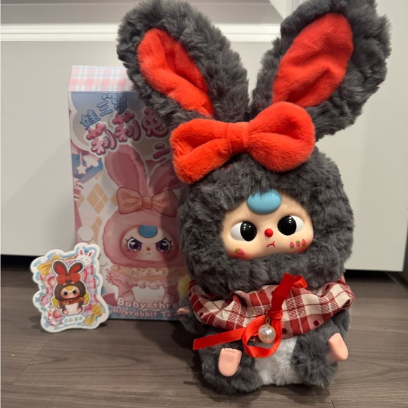 Authentic Baby Three Lily Rabbit Town V2 Plush - CONFIRMED - Picture 1 of 5